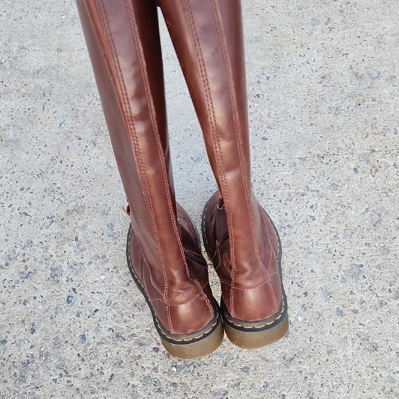 Dr. Martens 1B60 Bex Leather Pisa Lace-Up 20-Eyelet Knee-High Boots Size 8 - Picture 6 of 16